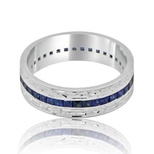 Art Deco Sapphire wedding ring for men