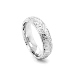 Hand-carved-rounded-mens-wedding-band-comfort-fit-OroSpot