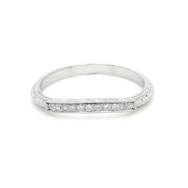 Vintage curved wedding band curved-diamond-pave-wedding-ring-OroSpot