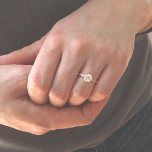 Vintage solitaire FBM promise ring by OroSpot