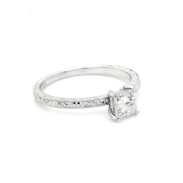 Budget-vintage-princess-Moissanite-engagement-ring-OroSpot