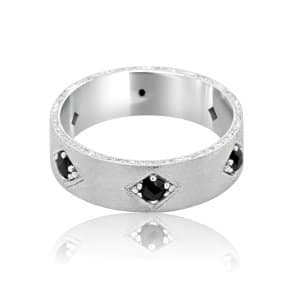 Vintage and modern men's wedding band