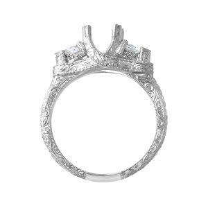 Antique Semi Mount for 3 stones