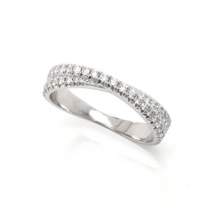 Braided Diamond Wedding Ring OroSpot