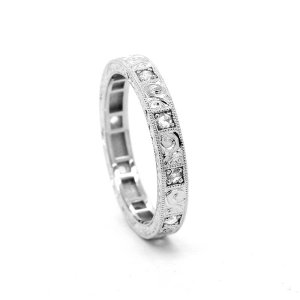 Rose Cut Diamond Eternity Band by OroSpot
