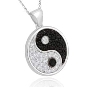 Yin yang diamond necklace