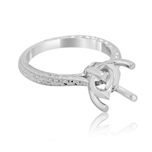 Hand engraved mounting setting