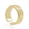 Atlantean sacred gold wedding band