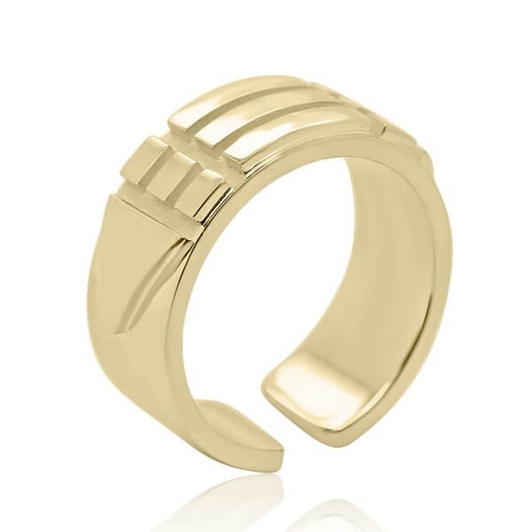 Atlantis gold wedding band