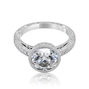 old European Cut Moissanite Ring