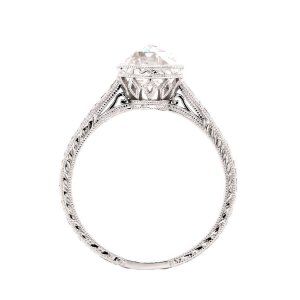 Vintage Rose Cut Engagement Ring OroSpot