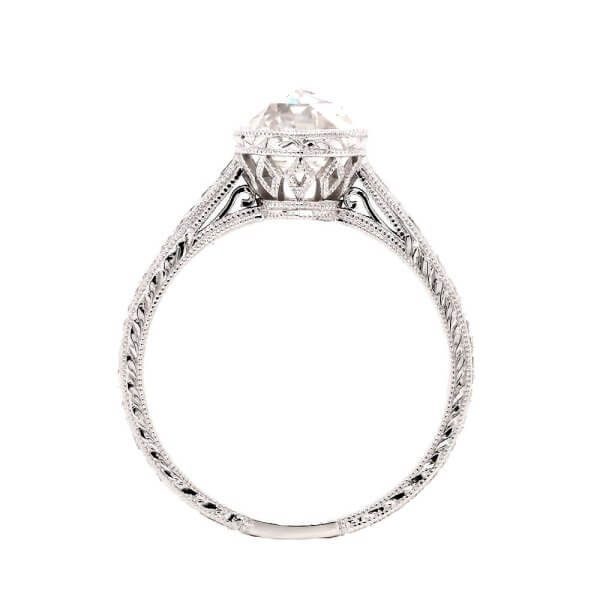 Vintage Rose Cut Engagement Ring OroSpot