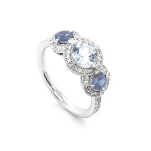 3 stone engagement ring by OroSpot