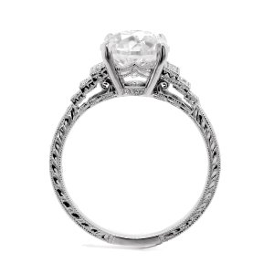 Antique Style Engagement Ring with Diamonds by OroSpot