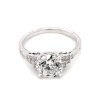Hand Engraved Vintage Carved Engagement Ring