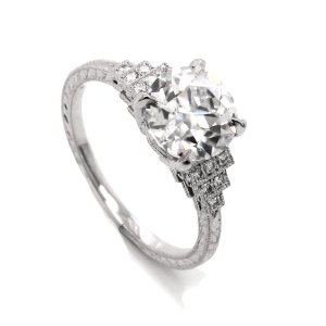 Vintage Inspired Diamond Ring by OroSpot