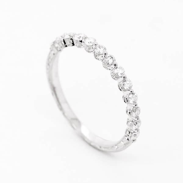 Art Deco Skinny Diamond band