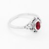 Bezel Ruby engagement ring