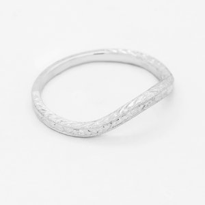 Deep curve wedding band