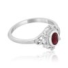 Ruby and diamond engagement ring