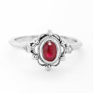 Victorian Ruby Engagement Ring
