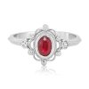Victorian inspired ruby engagement ring