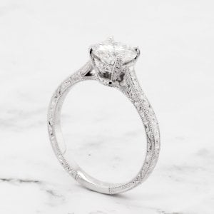 Solitaire Vintage Moissanite Ring