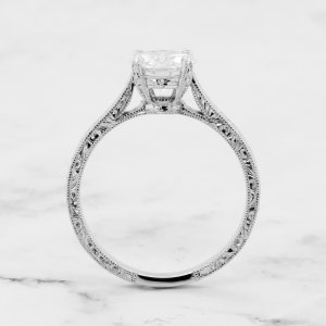 hand engraved solitaire ring