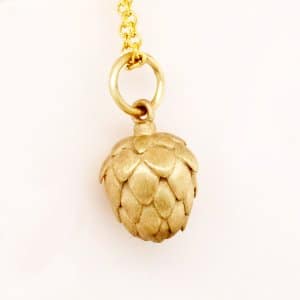 Artichoke 3d gold charm by OroSpot