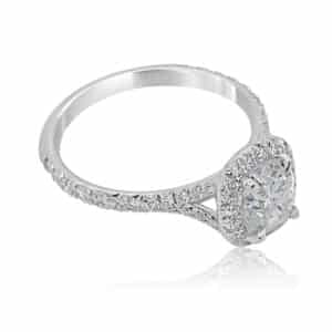 Halo modern diamond engagement ring