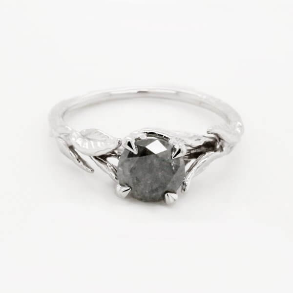 Salt and Pepper Diamond Ring OroSpot