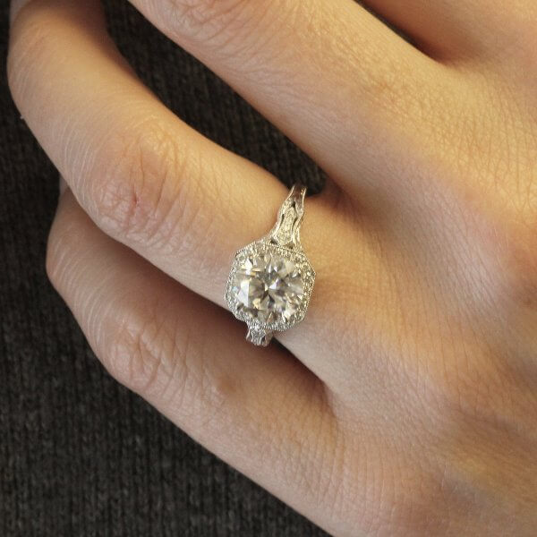 Art Deco Moissanite ring by OroSpot