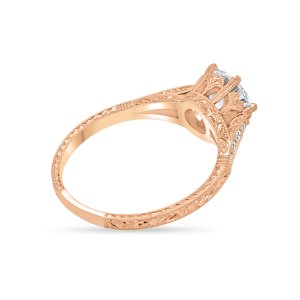 Eight prong crown vintage diamond engagement ring