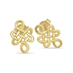 Buddhist love knot earrings