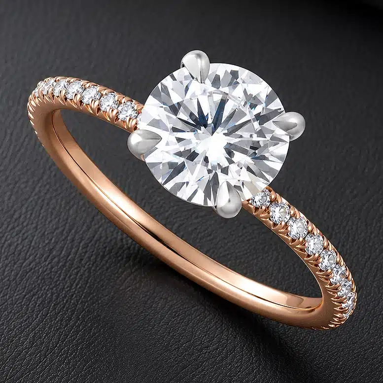 dainty 1.5ct lab diamond engagement ring