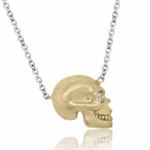 Diamond skull pendant