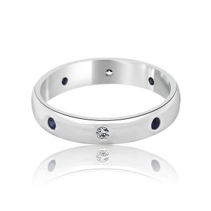 Diamond and sapphire band