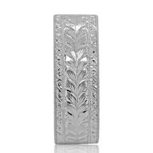 vintage inspired 3 row engraved band