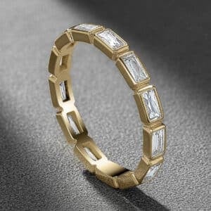 french cut baguette diamond eternity band antique style hand cut diamonds orospot