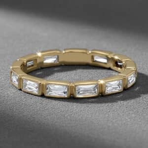sectional french cut diamond baguette band bezel set eternity ring orospot