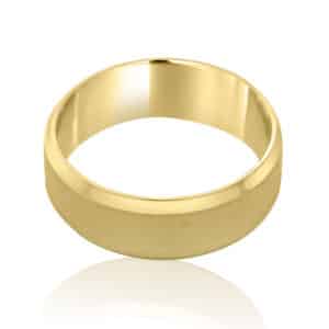 modern faceted men's wedding ring