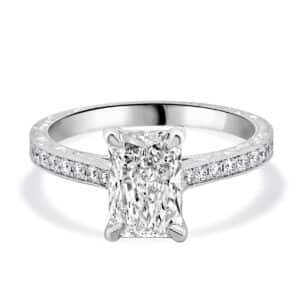 Antique Radiant Diamond Engagement Ring