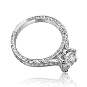 Channel-Set Princess-Cut Diamond Ring
