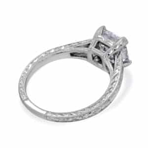 Asscher diamond ring showcasing a stunning Asscher cut diamond, elegantly set in a sleek band
