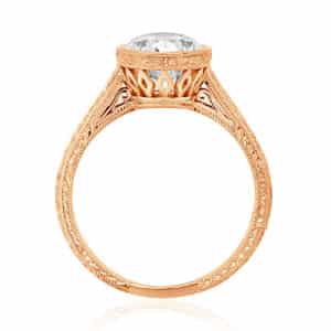 vintage oval diamond engagement ring - OroSpot - Chicago