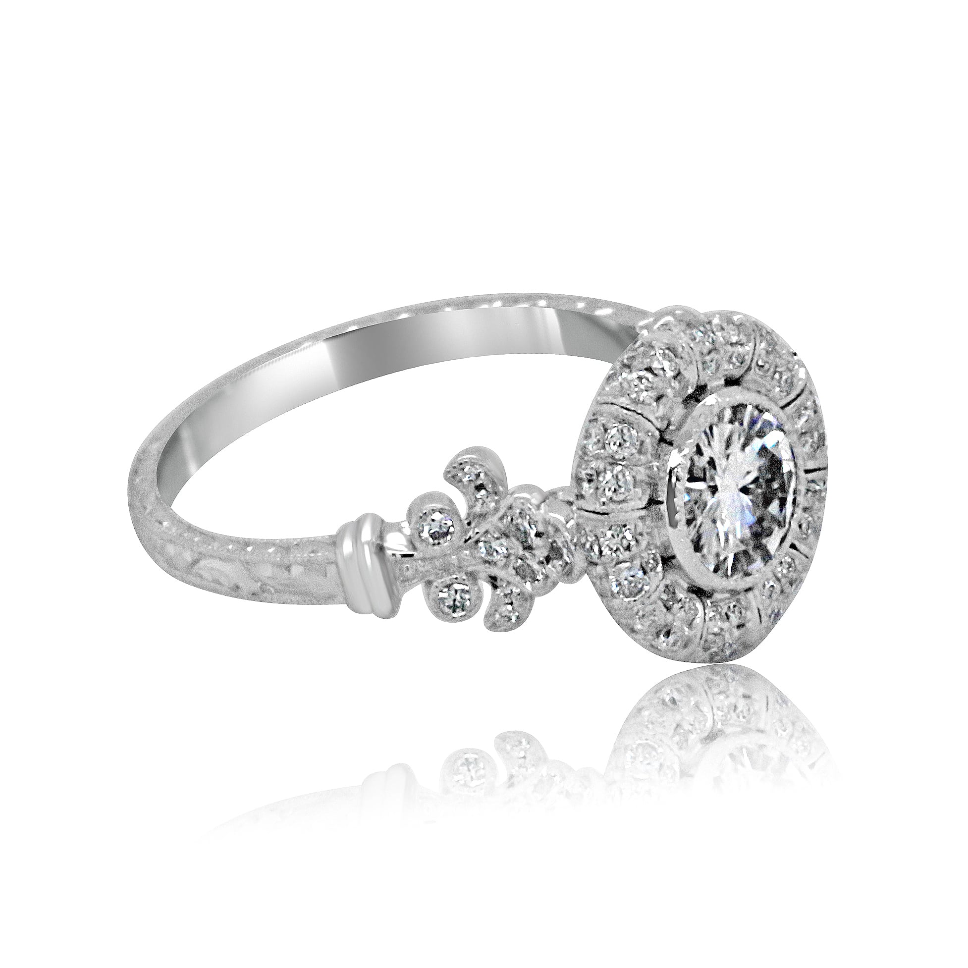 Halo antique ring - USA - OroSpot