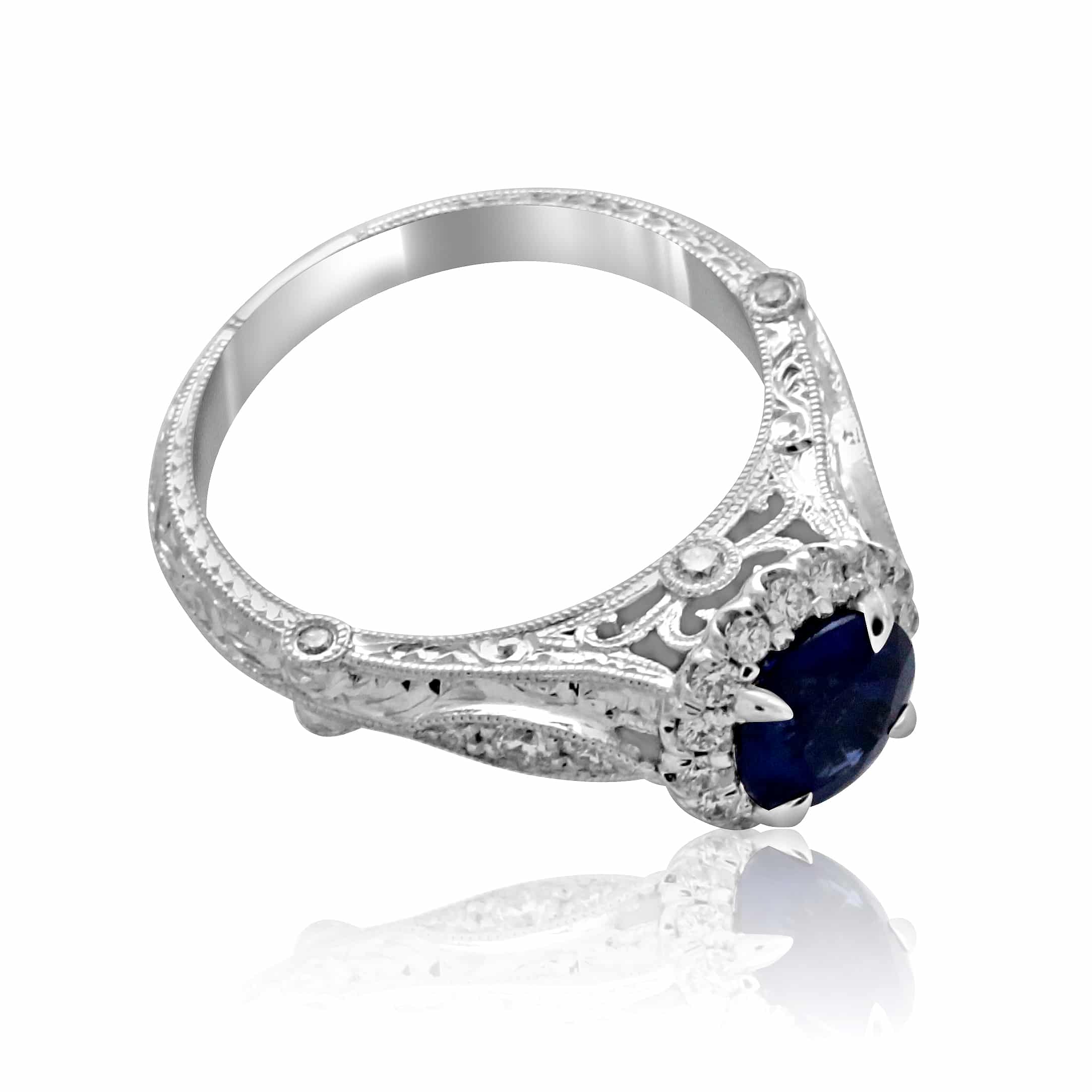 Art deco sapphire engagement ring | OroSpot