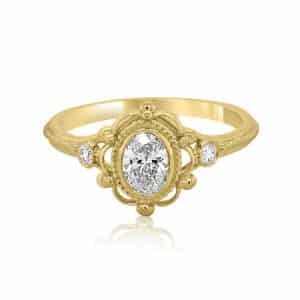 Victorian diamond engagement ring made by OroSpot