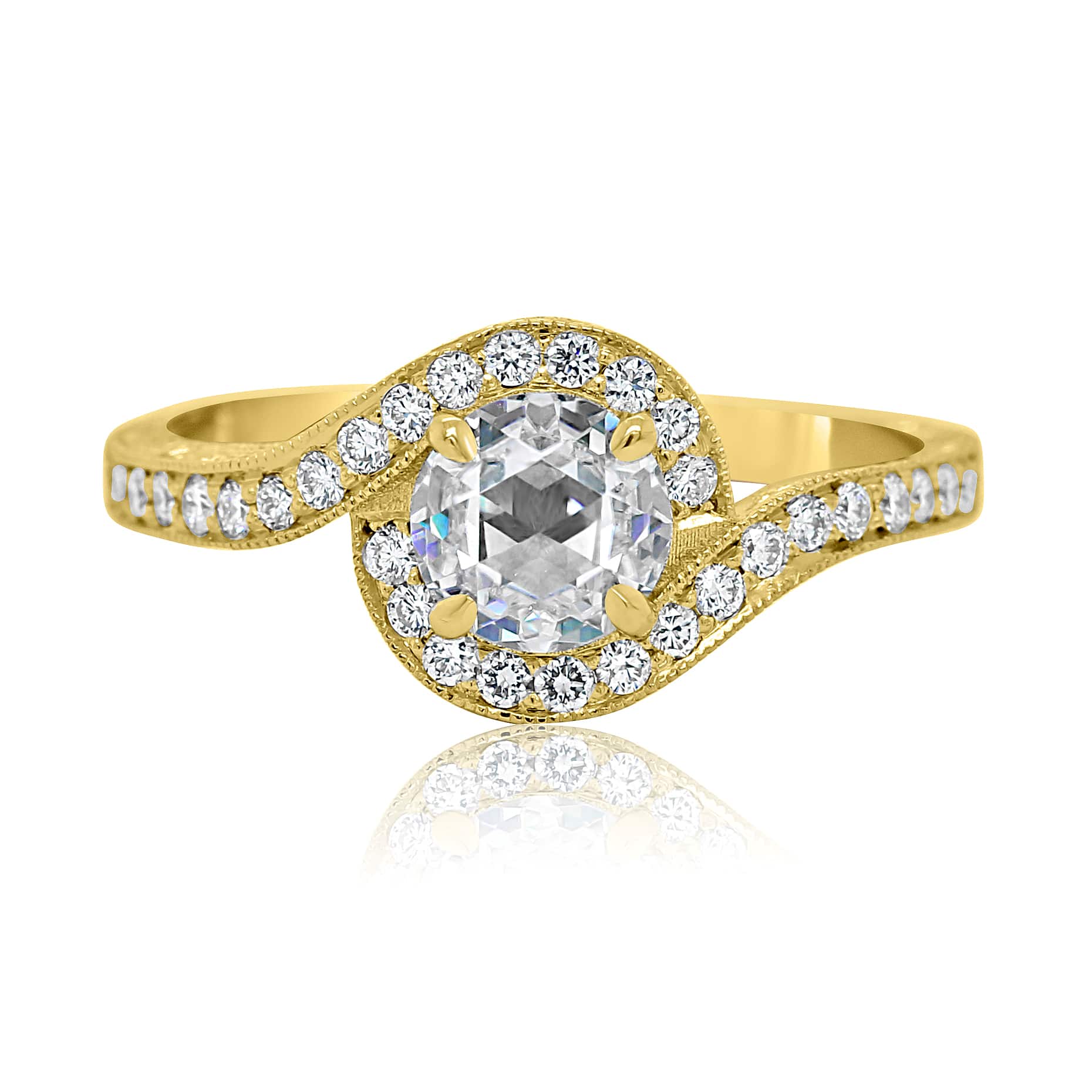 bypass diamond engagement ring | OroSpot