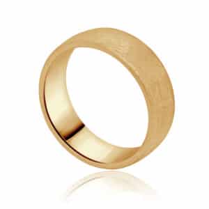 Men's Wedding Band with Top Brushed Finish - Handcrafted by OroSpot.